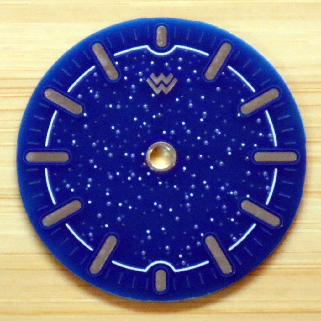 [FLX-DL-28.5-BL-SLV] Flecks Dial - 28.5 mm (Blue/Silver)