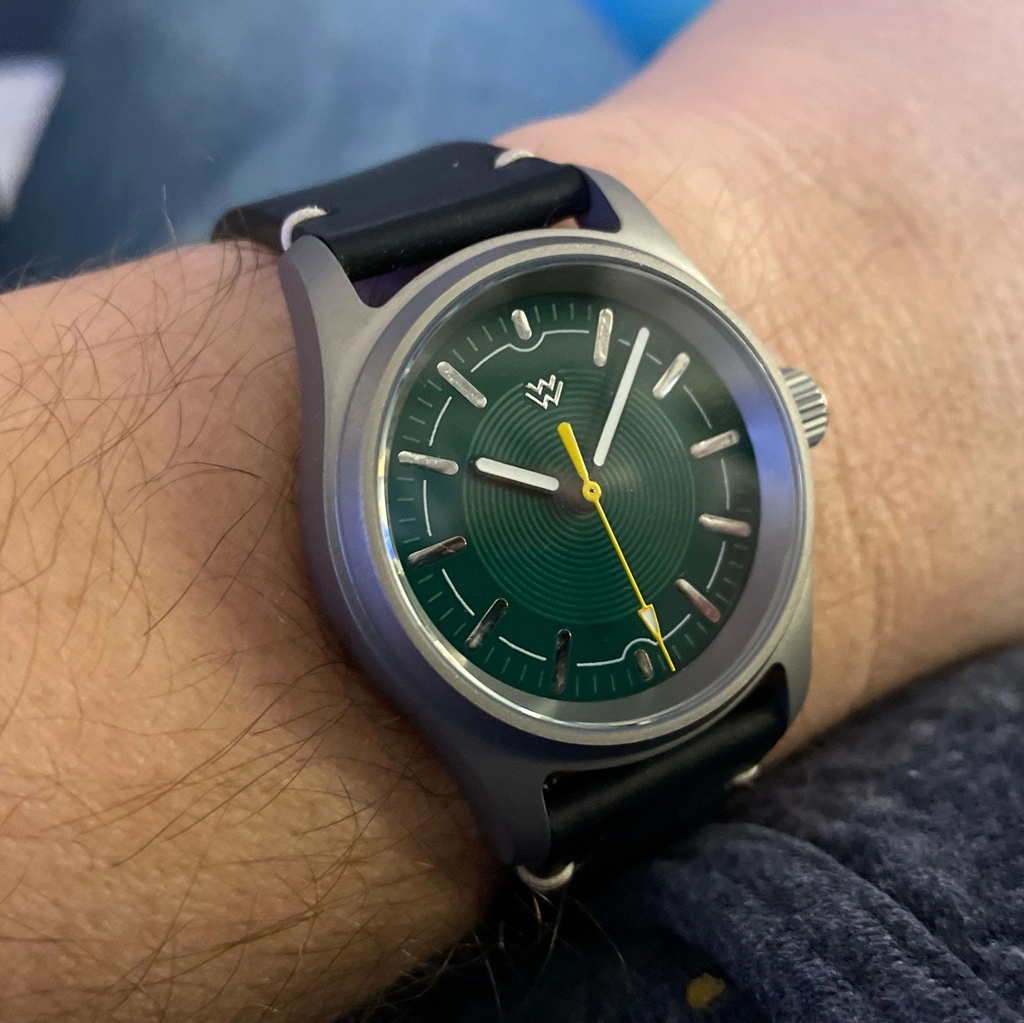 [MTW-DL-28.5-GRN-SLV] Motown Dial - 28.5 mm (Green/Silver)