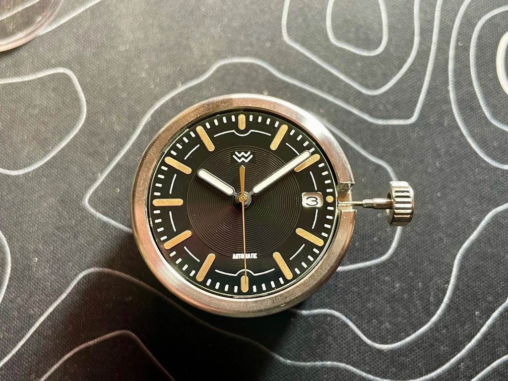 [MTW-DL-28.5-BLK-GLD-PRO] Motown Dial Prototype - 28.5 mm (Black/Gold/Date Window)